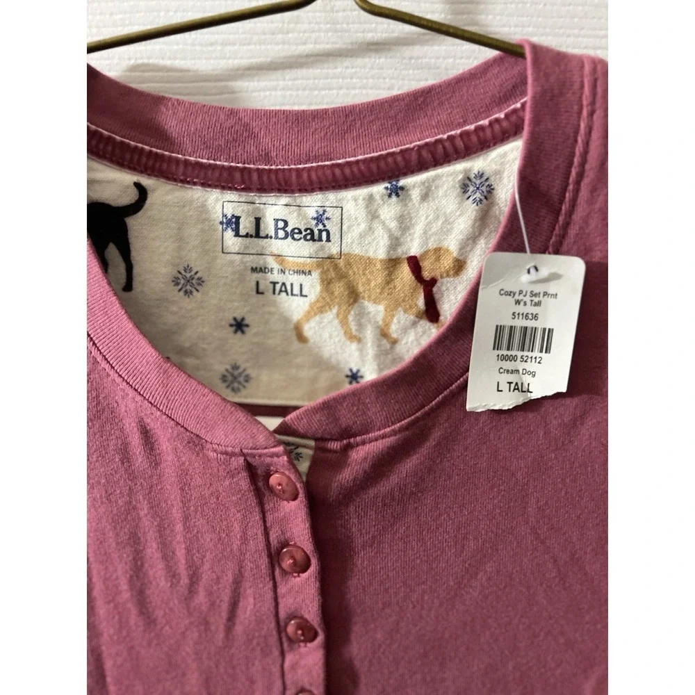 LL Bean Women's Pajama Top NWT Size Large Tall - Picture 2 of 2